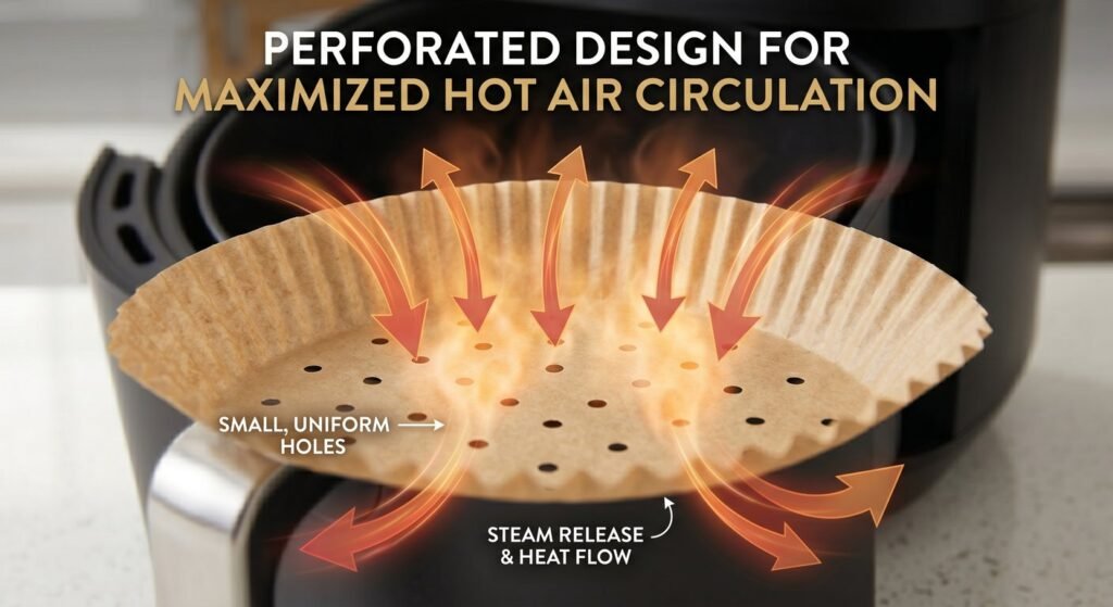 air fryer liner airflow benefits