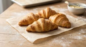 Premium food grade baking paper protecting fresh bakery goods from sticking.