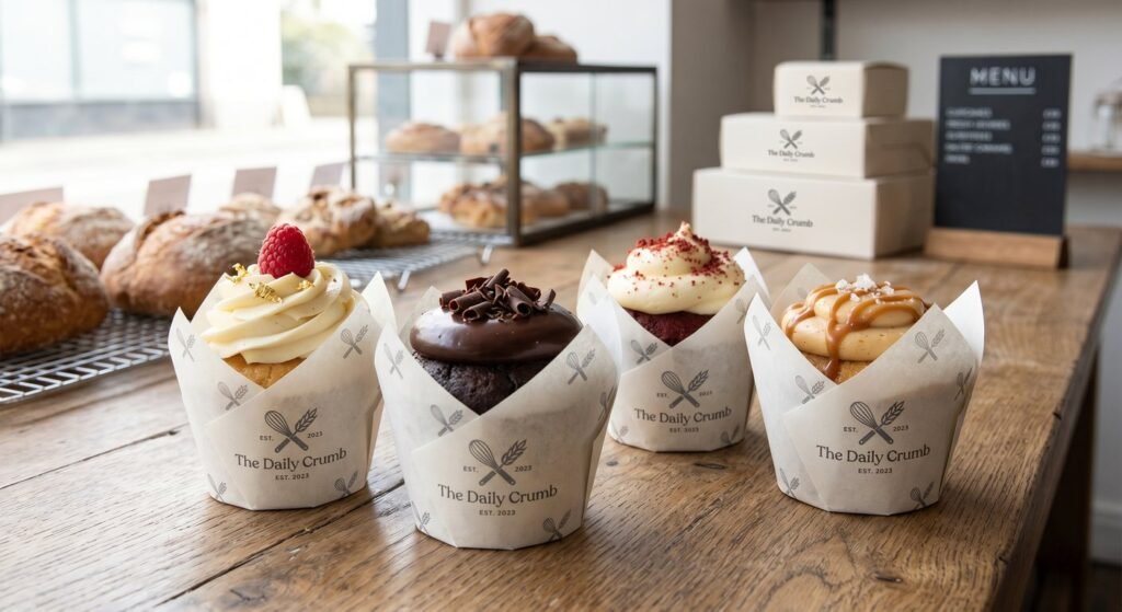 custom cupcake liners logo