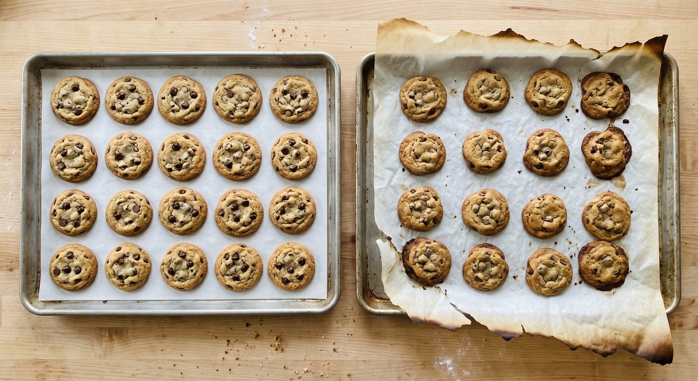 Workflow efficiency using bulk parchment paper in commercial bakeries