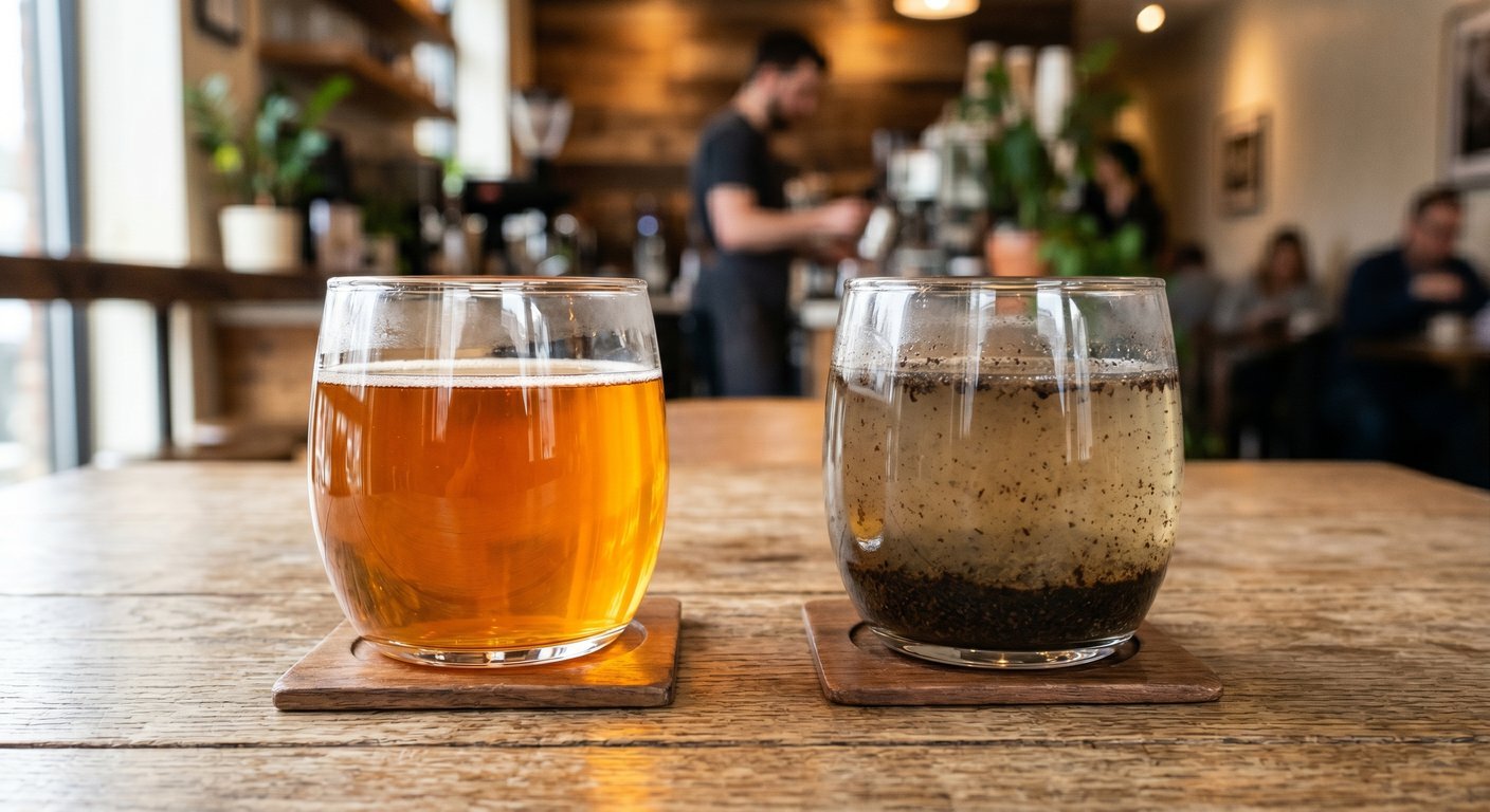 Clear coffee extraction using premium commercial coffee machine filters