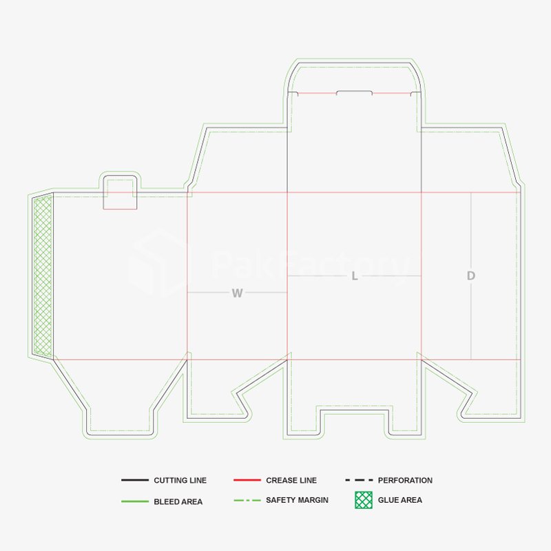 tuck top 1-2-3 bottom box structural detail