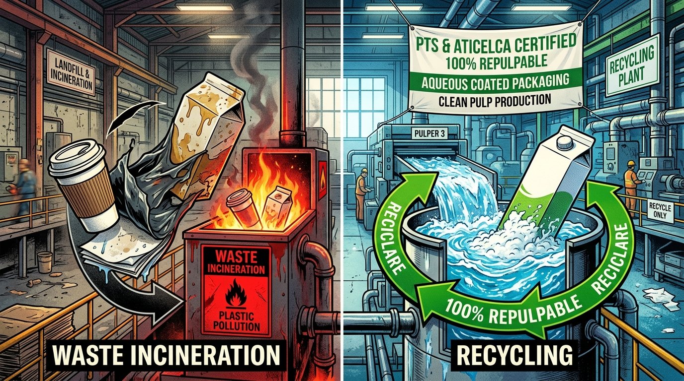 Water Based Barrier Coating Paper: Real Recyclability Tested